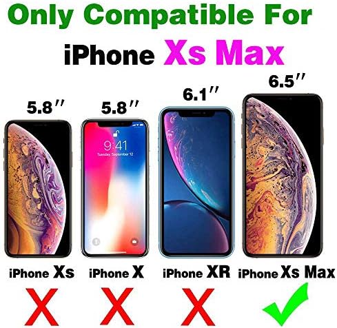 Telefon iphone için kılıf Xs Max Cüzdan Kapak Temperli Cam Ekran Koruyucu ile Ayna kart tutucu Yuvası Omuz Crossbody