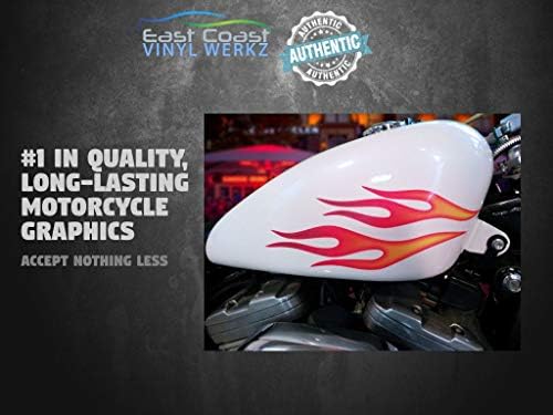 Chaser Flames-2pc Set-Harley Davidson ve Diğer Tüm Motosikletler için (Mavi Gökyüzü Kromu)