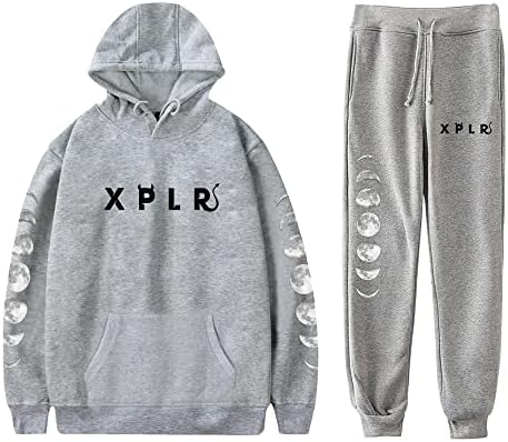 XPLR Cehennem Hafta 22 Bulut Hoodies koşucu pantolonu İki Parçalı Set Kadın Erkek Tişörtü + Sweatpants