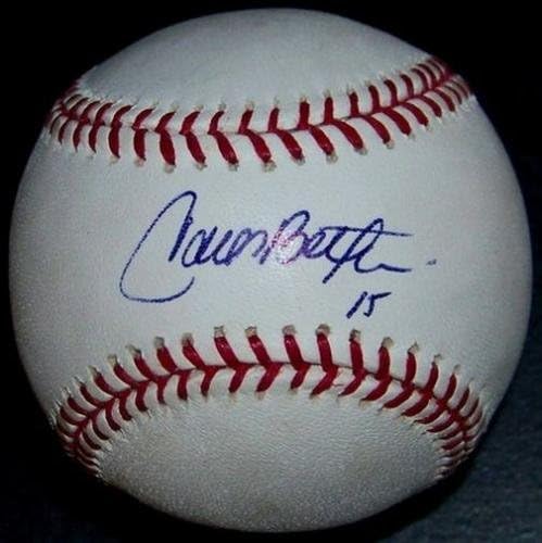 Carlos Beltran New York Yankees Yetkilisi Ml Top İmzalı Beyzbol Toplarını İmzaladı