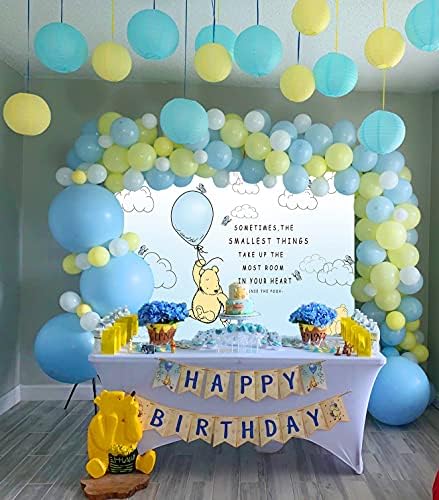 Küçük Ayı Zemin Klasik Ayı Mutlu Doğum Günü Arka Plan Bebek Duş Dekoratif Afiş Çocuklar Parti Kek Masa Malzemeleri