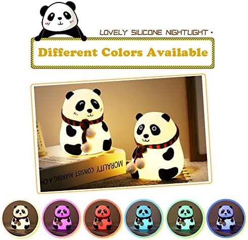 NeoJoy Panda Gece Lambası Çocuklar için Panda Hediyeler Genç Kız Erkek Kadın Squishy Gece Lambası Sevimli Şeyler Kawaii