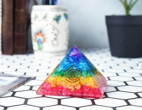 ZAİCUS 7 Renk Oniks Piramidi-Şifa Kristal Renkli Orgon Piramidi-Aura Temizleme-Doğal Taş-Feng Shui-Refah Taşları-Reiki
