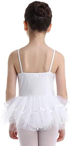 Agoky Çocuk Kız Kolsuz Kaşkorse Bale Dans Elbise Leotard Balerin Tutu Etek Dans Giyim Kostümleri
