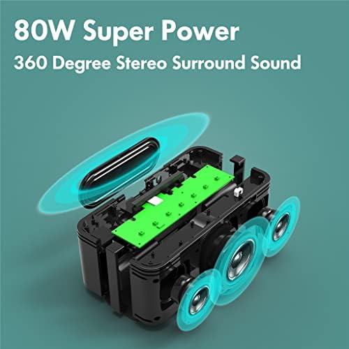Parti Müziği Subwoofer ses Amplifikatörü için kalın Taşınabilir kablosuz Bluetooth Hoparlör Güç Bankası (Renk: C,