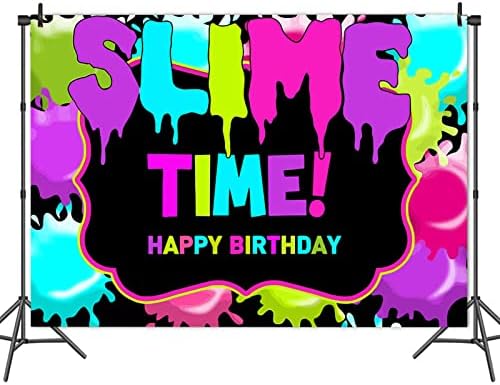 XLL bu Balçık Zaman Tema Fotoğraf Backdrop Renkli Fiesta Mutlu Doğum Günü Partisi Dekorasyon Fotoğraf Arka Plan Çocuklar