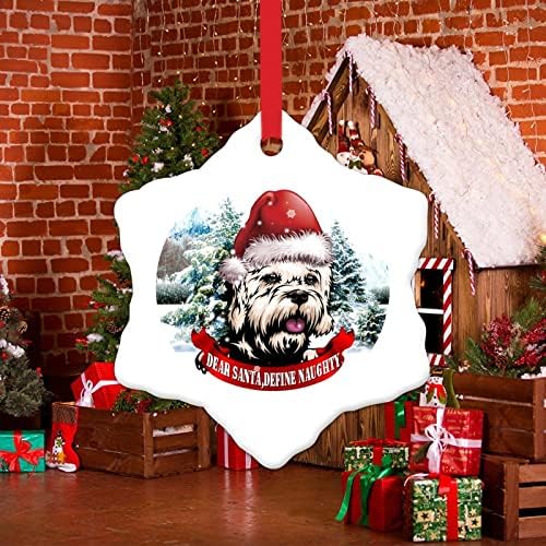 Köpek Noel Süsleri Karda Noel Baba Şapkalı Köpek Porselen Seramik Noel Süsü Sevgili Noel Baba Yaramaz Noel Dekorunu