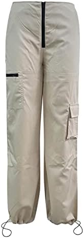 KEUSN Baggy Kargo Pantolon Kadın Y2K Baggy Paraşüt Pantolon Kadınlar için Çoklu Cepler Gevşek Baggy Pantolon Streetwear