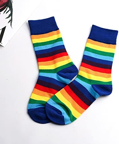 Çorap Gökkuşağı Çizgili Kadın Çorap Nefes Patchwork Renkli erkek Çorap Renk Rahat Ve Gökkuşağı Aktif kadın Çorap