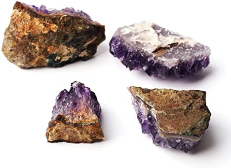 ZYM116 1 ADET Doğal Ametist Kristal Küme Geode Mor Kuvars Ham Noktası Mineral Örneği Şifa Ev Dekor Eve Taşınma (renk