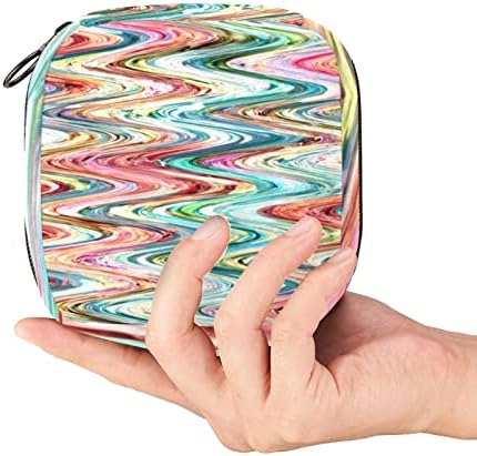 Psychedelic Dalgalı Desen temizlik peçeteleri saklama çantası Taşınabilir Dönem Kiti Çantası Ped Torbalar Dönem Adet
