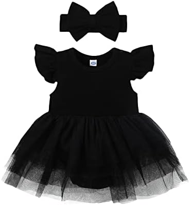 Sihirli Parkı Bebek Kız Romper Elbise Bebek Kız fırfırlı elbiseler Toddler Kız Düz Renk Tutu Etekler Kıyafetler