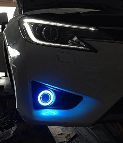 AupTech LED melek gözler DRL sis ışık ile H11 55 W halojen ampuller için 2013 2014 Toyota Reiz Mark X