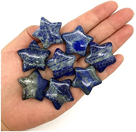 ERTİUJG HUSONG306 1 adet Doğal Lapis Lazuli Opal Ametist Gül Kuvars Kristalleri Yıldız Ay Şekilli Taş Şifa Taş Doğal