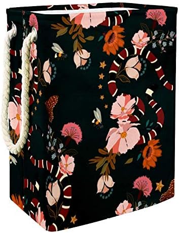 Inhomer Moda Yılan Çiçekler 300D Oxford PVC Su Geçirmez Giysiler Sepet Büyük çamaşır sepeti Battaniye Giyim Oyuncaklar