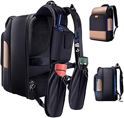 Patentli Katlanabilir omuz cepleri ve USB ile ZİNZ ince genişletilebilir 15.6 inç çok yönlü seyahat dizüstü sırt çantası,