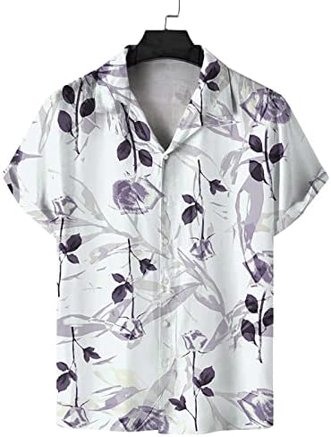 2023 Yeni Erkek Moda İlkbahar Yaz Rahat Kısa Kollu Yatak Açma Boyun Baskılı T Shirt Üst Bluz Aktif Giyim