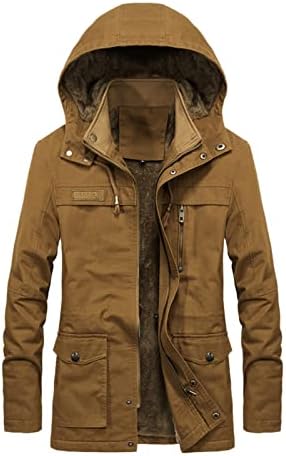 Erkek Sonbahar Ve kışlık ceketler Ceket Rahat Stand-up Yaka Sıcaklık Artı Kadife Kalın Kapşonlu Pamuklu Cep Ceket
