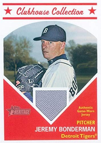 İmza Deposu 649861 Jeremy Bonderman Oyuncu Yıpranmış Jersey Yama Beyzbol Kartı-Detroit Tigers 2006 Topps Miras Kulüp