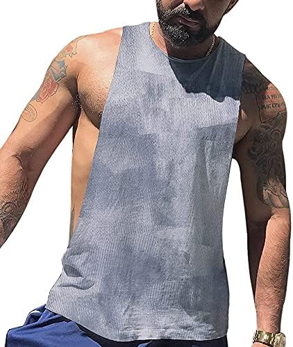 Erkek Damla Armhole Tank Top Egzersiz Vücut Geliştirme Kolsuz Kas Gömlek