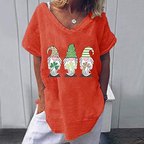 Yubnlvae Aziz Patrick Günü Tişörtü Kadınlar için Kalp Sevimli Ekip Boyun Gevşek fit Hediye Ekleme Kıyafetler