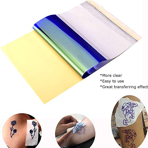 ATOMUS Dövme Transfer Kağıdı Dövme Transfer Makinesi veya Dövme için 25 Yaprak Karbon Termal Şablon Makinesi 8.5 x