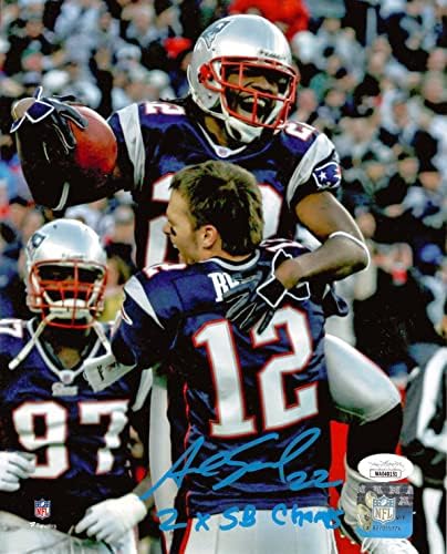 Asante Samuel Sr. imzalı imzalı yazılı 8x10 fotoğraf New England Patriots JSA