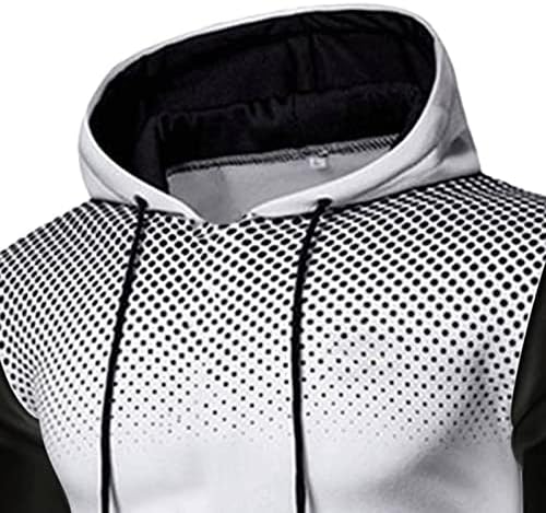 Erkek Sonbahar Kış Spor İki parçalı Takım Elbise Ve Eğlence Spor Polka Dot Hoodie Kazak Ve pantolon Takım Elbise Kış