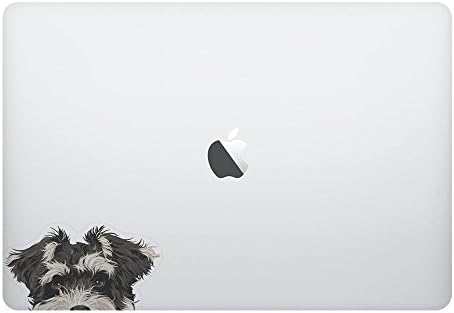 FİNCİBO 5x5 inç Schnauzer Yavru Köpek Çıkarılabilir Vinil süslü çıkartmalar iPad MacBook Laptop için (Veya Herhangi