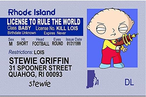 İşaretler 4 Eğlenceli NFGID Stewie'nin Ehliyeti