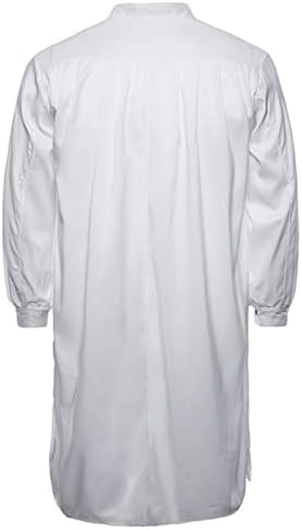 Erkek Sonbahar Rahat Müslüman Thobe İslam Arapça uzun kollu giyim Gömlek Üst Tulum Hood ile Erkekler