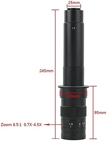Laboratuvar Mikroskop Aksesuarları 180X Zoom C-Mount Lens - Video Mikroskop Kamera Ayarlanabilir 180X 120X 300X Zoom