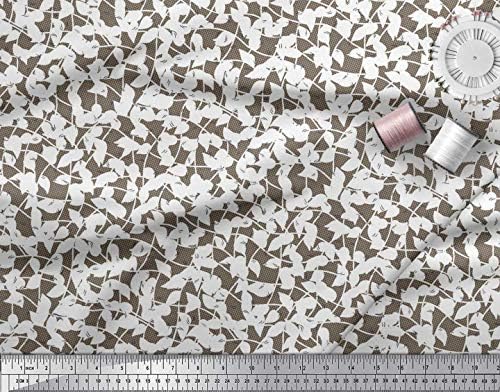 Soımoı pamuklu jarse kumaş Şube ve Yapraklar Sanatsal Baskı Kumaş Yard tarafından 58 İnç Genişliğinde